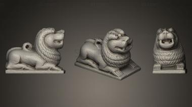 3D model Red Stone Lion (STL)